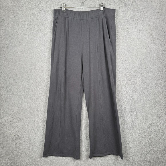 Abercrombie & Fitch Pants - Abercrombie Pants Womens L Gray Soft A&F Pull On Elastic Waist Lounge Wide Leg